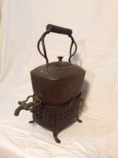 19th Century Antique Copper / Brass Tea Urn Samovar With Burner Base. 