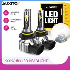 2X 9005 HB3 LED Headlight Super Bright Bulbs Kit White 6500K 360000LM High Beam