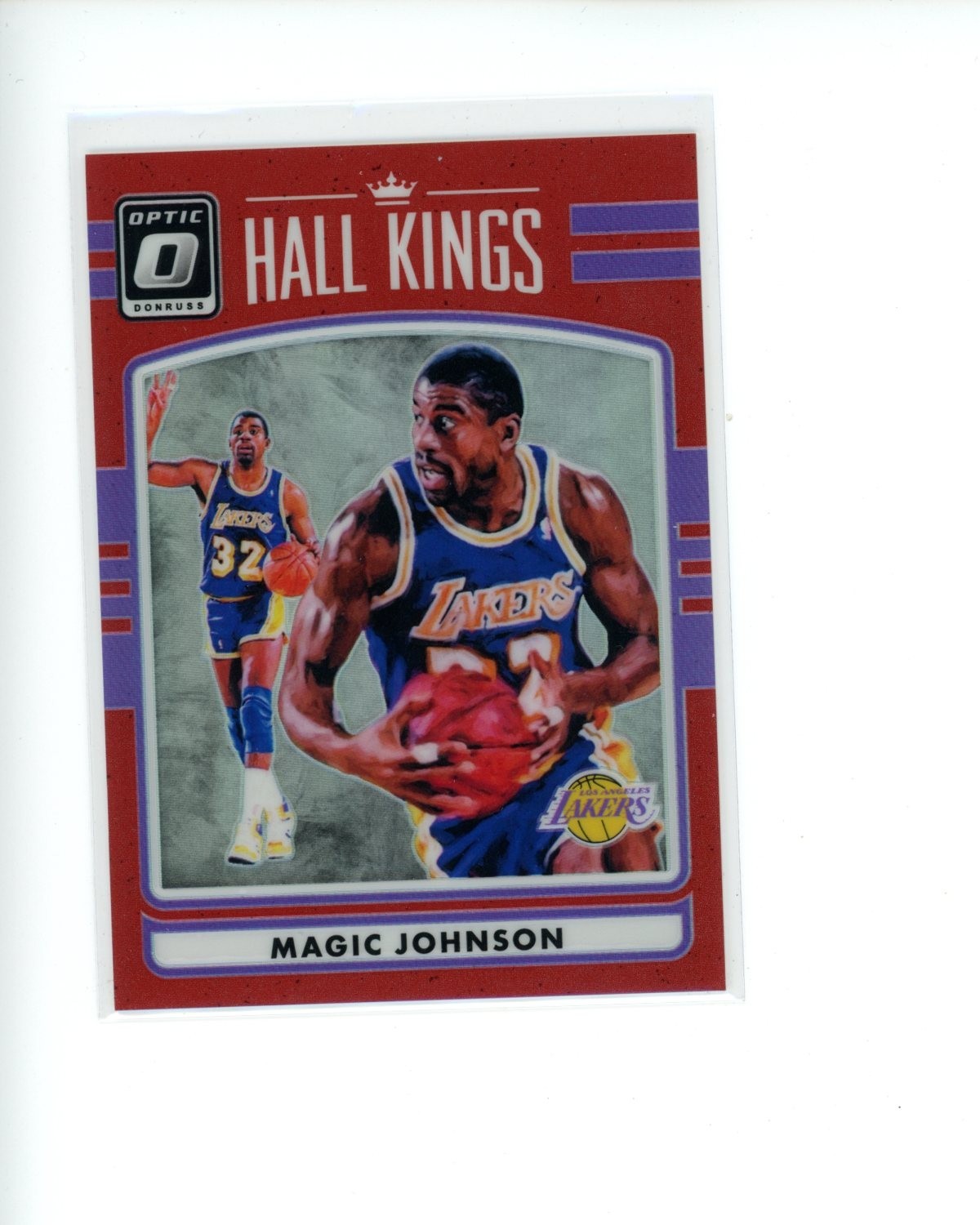 2016-17 Panini Donruss Optic Hall Kings Red #24 Magic Johnson #d 18/99