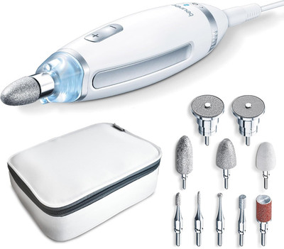 Beurer MP 62 Maniküre-/ Pediküre-Set, Elektrische Nagelfeile Mit 10 Hochwertigen