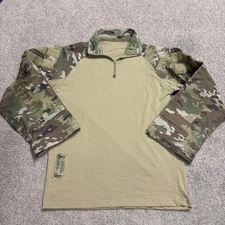 Brooklyn Armed Forces Quarter Zip Army Camo Pullover Long Sleeve Sz.M See Photos