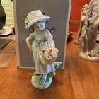 New ListingYou’Re So Cute Lladro #6826 Porcelain Figure W/ Flower Euc
