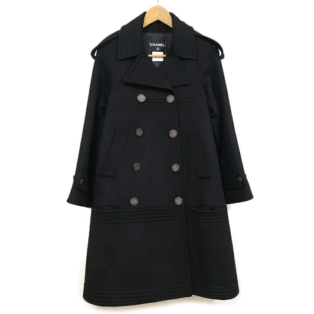 Cappotto lungo doppiopetto Chanel usat lan 100era fode setaa do 34 Xsro nerospalla