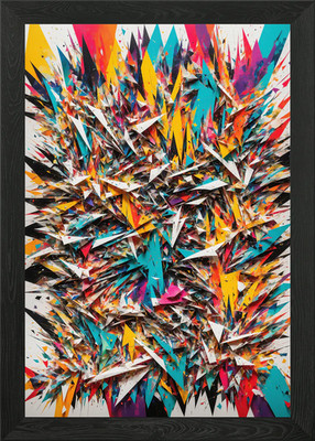 Abstrakte geometrische Kunst gerahmtes Wandbild Poster Leinwanddruck Bild