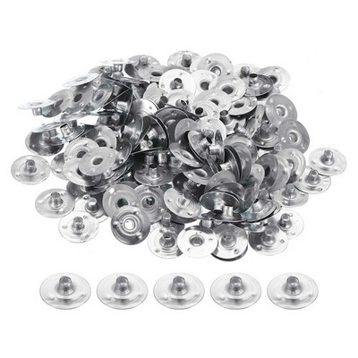 250 Pack 14mm Metal Candle Wick Sustainer Tabs Candle Wick Base Stand Silver