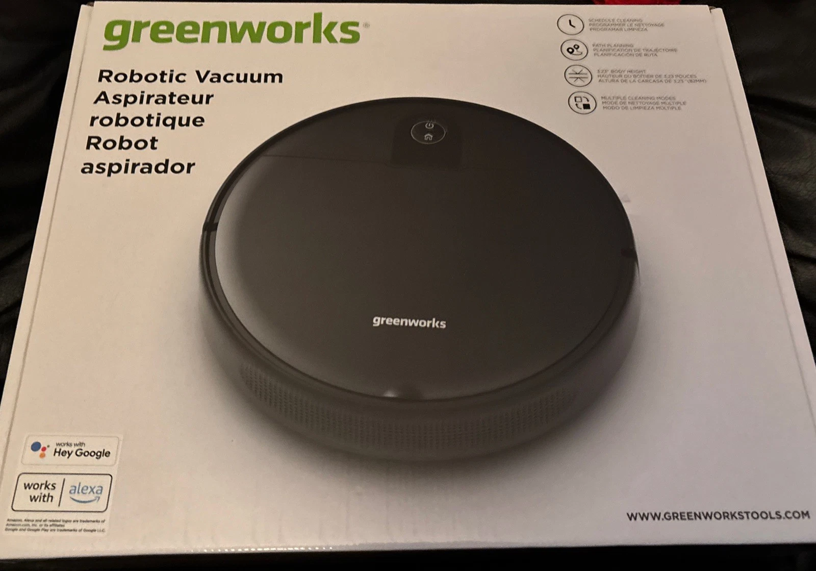 Greenworks GRV-1010 SLIM RECHARGEABLE Robot Robotic Vacuum