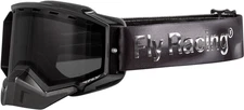 Fly Racing Zone Elite Snow Goggles Black/Silver - Silver Mirror Lens- Adult