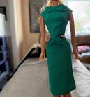 Vintage Barbie 1962 Green Silk Sheath PAK Dress