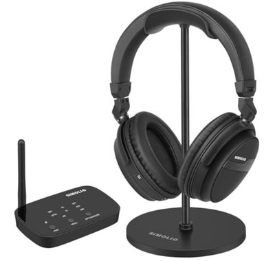 Compare @ $59.99 SIMOLIO Wireless Headphones TV 3 EQ aptX Low Latency Bluetooth 