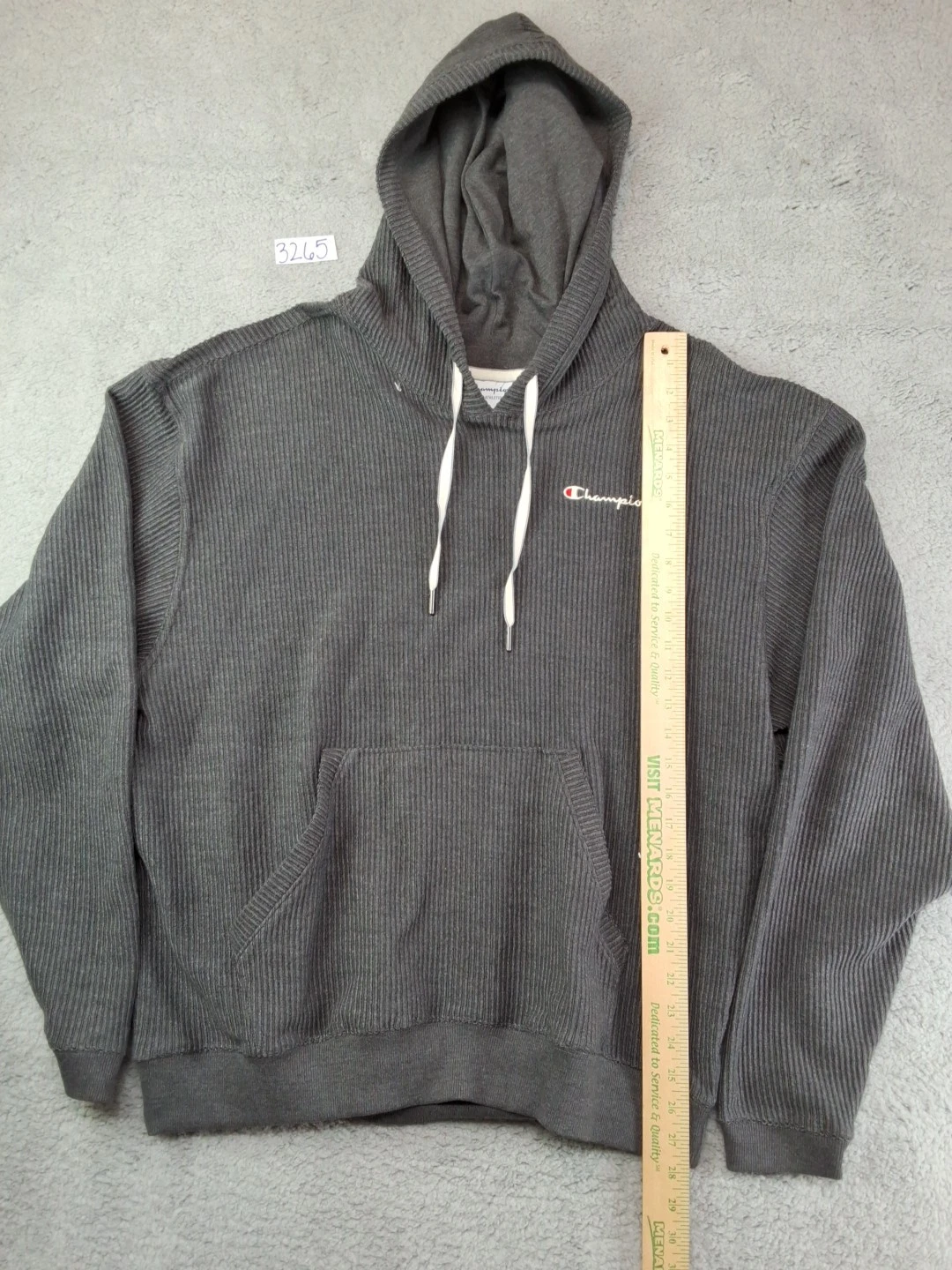 VETEMENTS Maglione Champion adulto grande grigio pullover felpa con cappuccio misto cotone sensazione rialzata