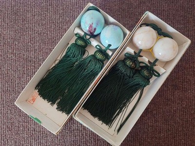Fuchin Set Pottery & Natural Stone Wind Chimes, Unused, Long Storage