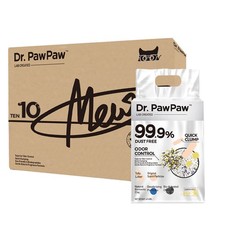 Dr. PawPaw Tofu Cat Litter, Natural Tofu Scent, 45 LBS 10 x 4.5 LBS Bags 