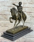 Grande Bronce Mármol Escultura De Napoleón Bonaparte Equitación Caballo Figura