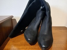 Cara London Ladies size 40/7 black leather heeled over the knee boots