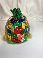 M m Pouch /purse With Draw Tie Vintage 8  High 6  Wide