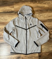 Nike Sportswear Tech Fleece Jacket Men's Medium Full Zip Hoodie Light Gray