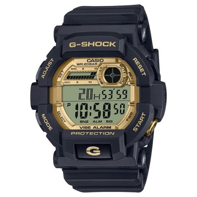 CASIO G-SHOCK GD-350GB-1 Vibe Alarm Digital Watch Black x Gold 50.8mm Men watch