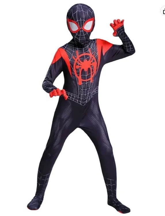 Disfraz de araña de superhéroe para niños Body de spandex Máscara de disfraces de Halloween Niños Reino Unido 04