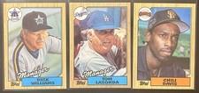 1987 Topps - 3 Card MLB Lot - Dick Williams, Tom Lasorda, Chili Davis