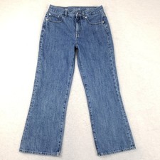 J.Crew Re-Imagined '84 Kick Out Jeans 26 Medium Wash Indigo High Rise Cropped
