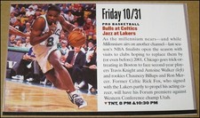 1997 Antoine Walker NBA TNT TV Ad Advertisement Clipping 5