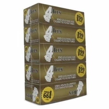 4 Aces Light King Size RYO Cigarette Tubes 200ct Box (5 - Boxes)