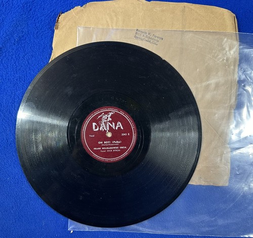 1949 Frank Wojnarowski WHERE ARE YOU, BLUE EYES?/OH BOY! Dana 78 RPM 10" - Imagen 4 de 5