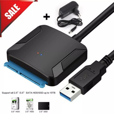 USB 3.0 zu SATA III Adapter für 2.5'' 3.5'' Festplatte Kabel SDD HDD Konverter/DHL