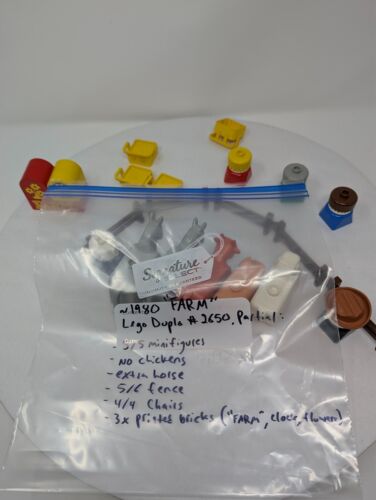 Vintage DUPLO Farm 2650 Partial Set w/ 10 Mini Figures / Animals & Fence, 1980 - Picture 11 of 12