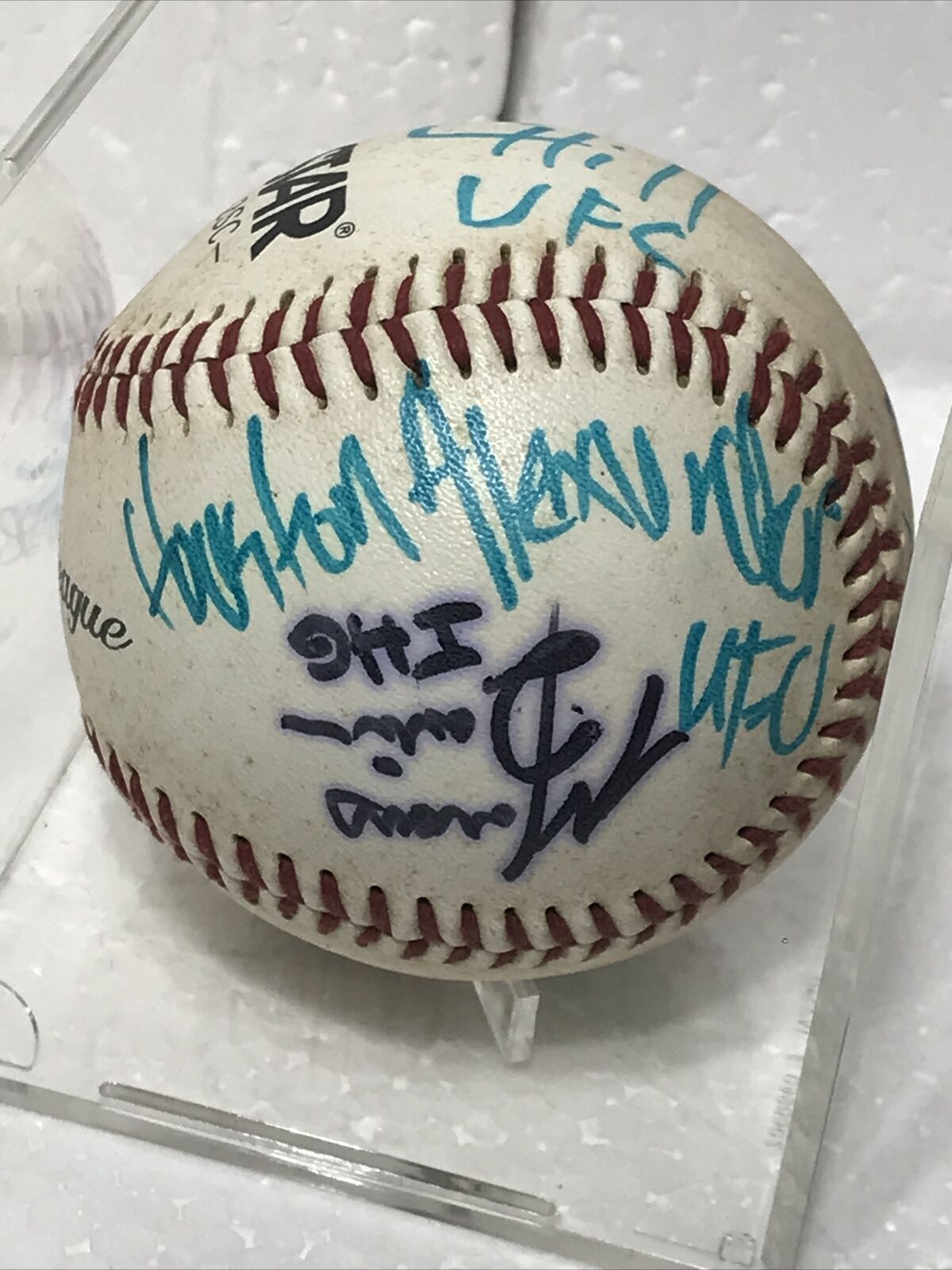 UFC Legends Signed Baseball BJ Penn Clay Guida Corey Hill Joe Lauzon Karo P. + - Picture 4 of 9