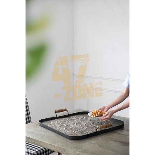 29x4x24.5" Fabius Tray Square Gray Indoor Outdoor Home Decor Tabletop Decoration - Picture 2 of 12