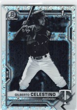 2021 Bowman Chrome Gilberto Celestino #BCP-232 BLACK WHITE MINI DIAMOND (B)