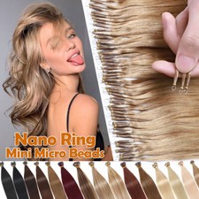 Nano Ring Human Hair Extensions Mini Micro Beads Link Real Remy Indian Hair 1G/S