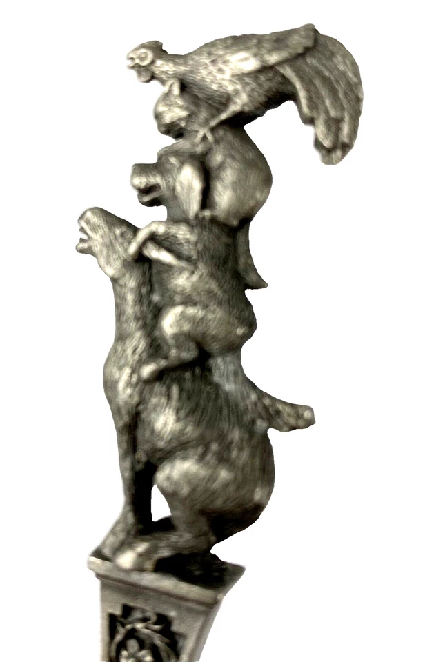 Vintage Franklin Mint Pewter Spoons Grimm’s Fairy Tales 1979 (7 Spoons) - Image 4 of 4