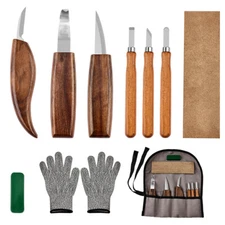 10Pcs Wood Carving Knife Cutter Whittling Carpenter Kit DIY Craft Hand Tools Set