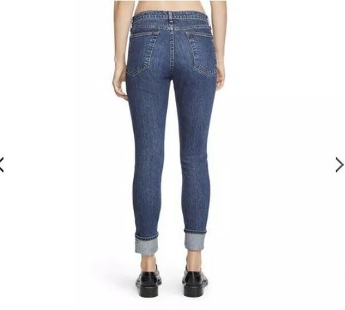 Rag & Bone 10 Inch Dre Mid Rise Slim Boyfriend Jeans In Worn Size 24 $330 - Picture 2 of 3