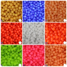 BeadTin Frosted 8mm Round Plastic Craft Beads (300pcs) - Color choice