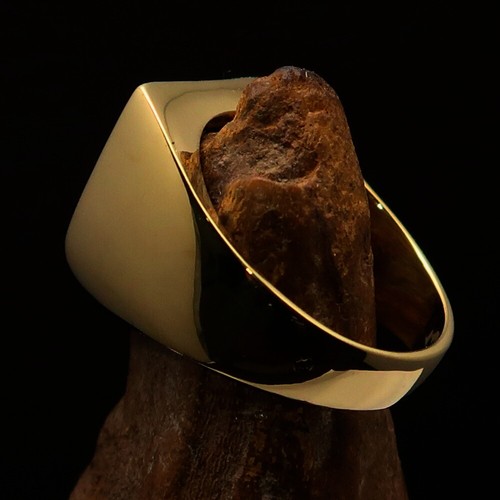 DETAILED CHRISTIAN SHIELD BRASS RING FRANCISCAN ORDER CORONA CROSS SIZE 15 - 第 5/6 張圖片
