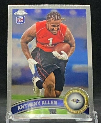 2011 Topps Chrome Rookie Card #118 Anthony Allen Baltimore Ravens | eBay