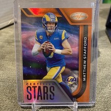 Matthew Stafford 2022 Certified Orange Mirror Certified Stars SP /149