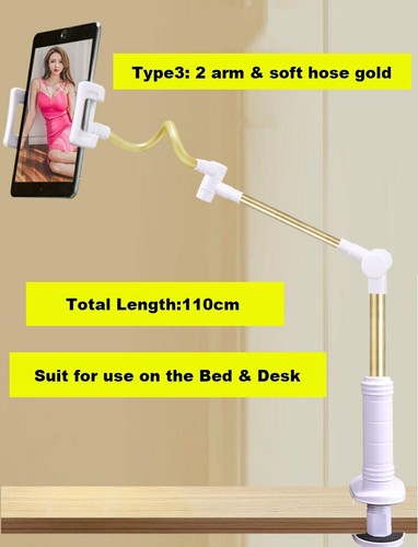 360° Rotating Tablet Stand Holder Lazy Bed Desk Mount For iPad iPhone Samsung - Picture 15 of 17
