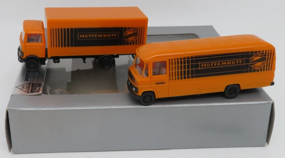 ALBEDO 1984 HO 1/87 2 HOTTENROTT MB MERCEDES FOURGON 508 D + CAMION LP 1013 BOX - Photo 2/4