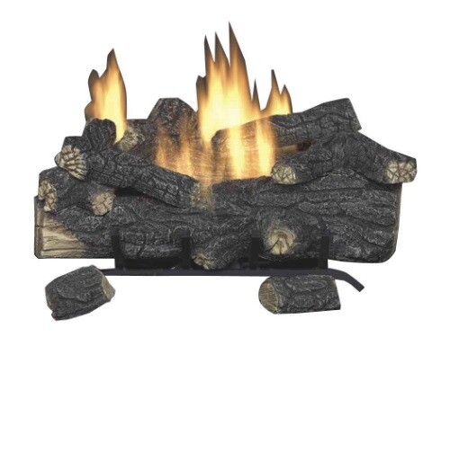 Emberglow Vent Propane Gas Fireplace Logs With Remote Savannah Oak