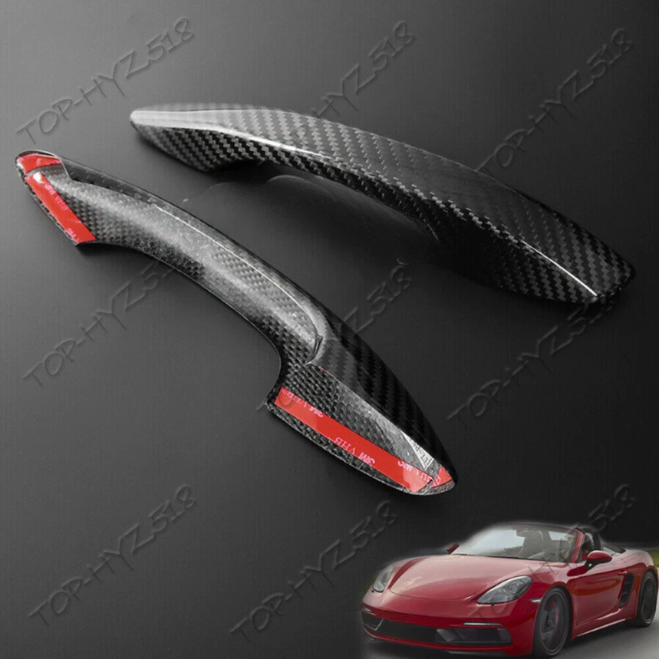 PARA 2016-2021 Porsche 718 Boxster cabo texturizado de fibra de carbono real 2 peças - Imagem 4 de 4