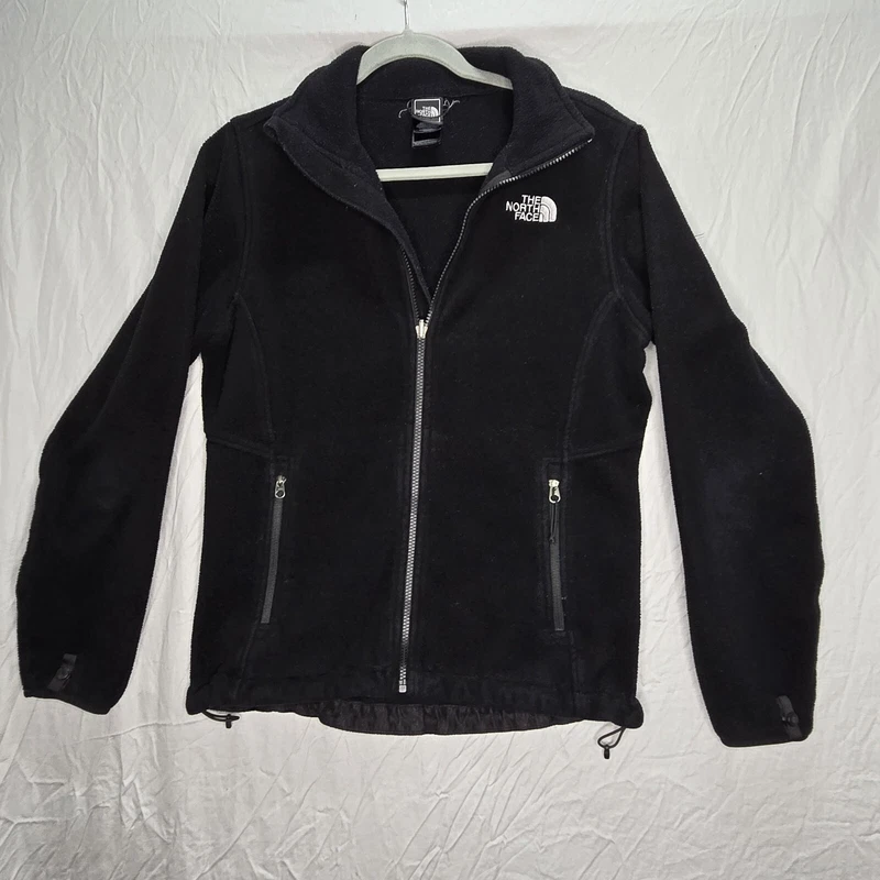 north-face fleece zip up with logo jacket
