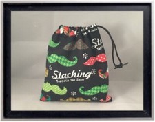 Gymnastics Leotard Grip Bags / Christmas Mustaches Gymnast Birthday Goody Bag