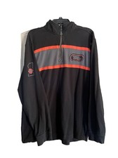 Harley Davidson Sweater Mens Large 1/4 Zip Fleece Racing Pullover Stitched