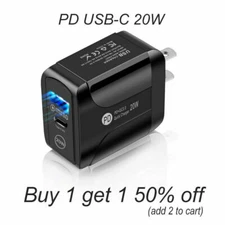 Bufferfly 20W PD + QC 3.0 USB Fast Quick Charge Charger iPhone 13 12 11 Pro Max