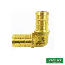  100 pc 1/2" PEX Elbow LEAD FREE Brass Crimp Cinch Fittings AB1953 Lead Free