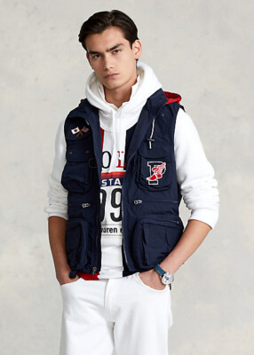 Polo Ralph Lauren Tokyo Stadium Vest Blue Men's Small New BNWT